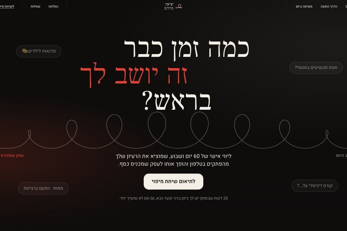 אתר יציאה מהלופ: מסך מחשב